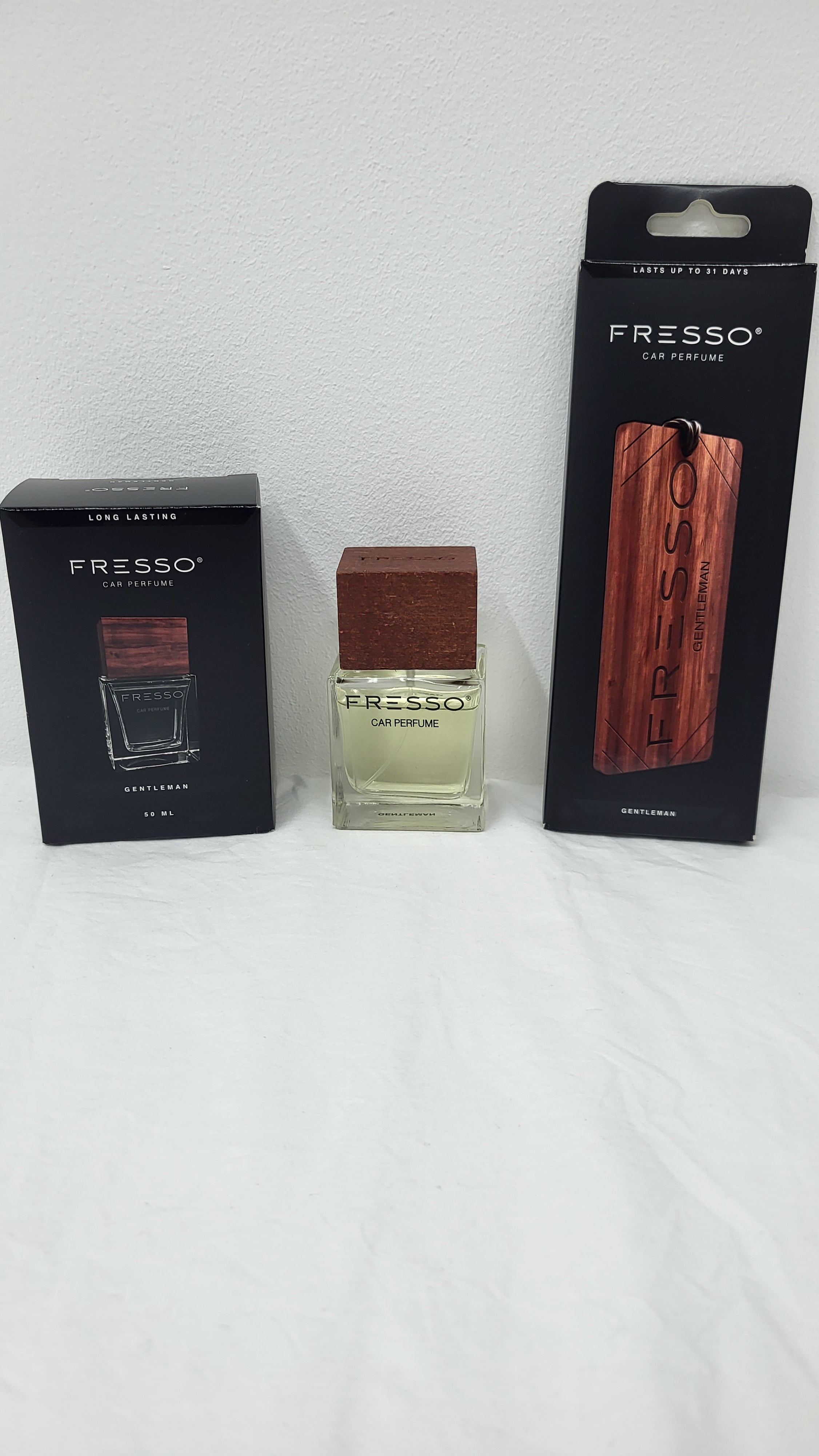 Fresso Car Perfume and Wooden Hanger SET