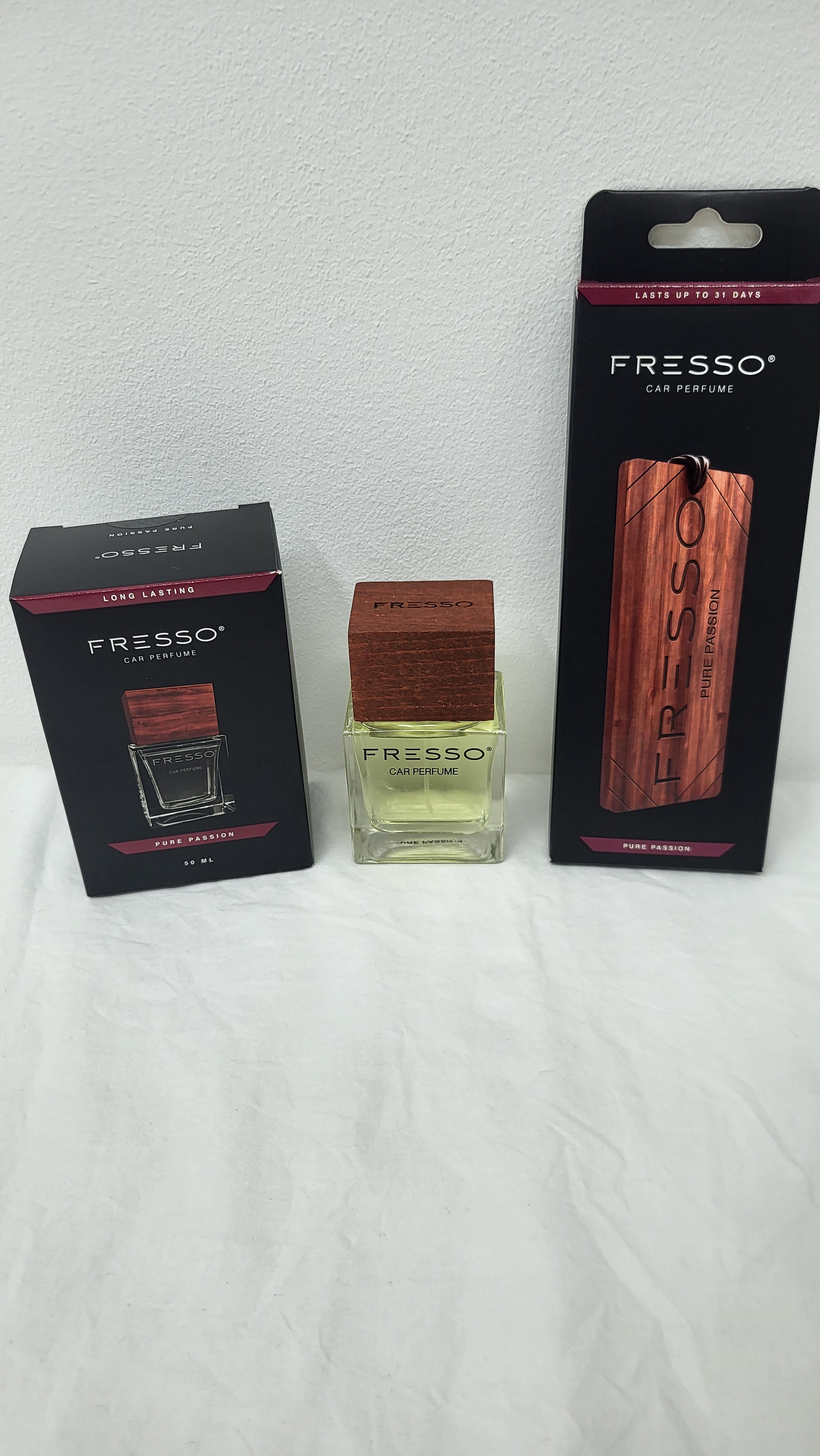 Fresso Car Perfume and Wooden Hanger SET