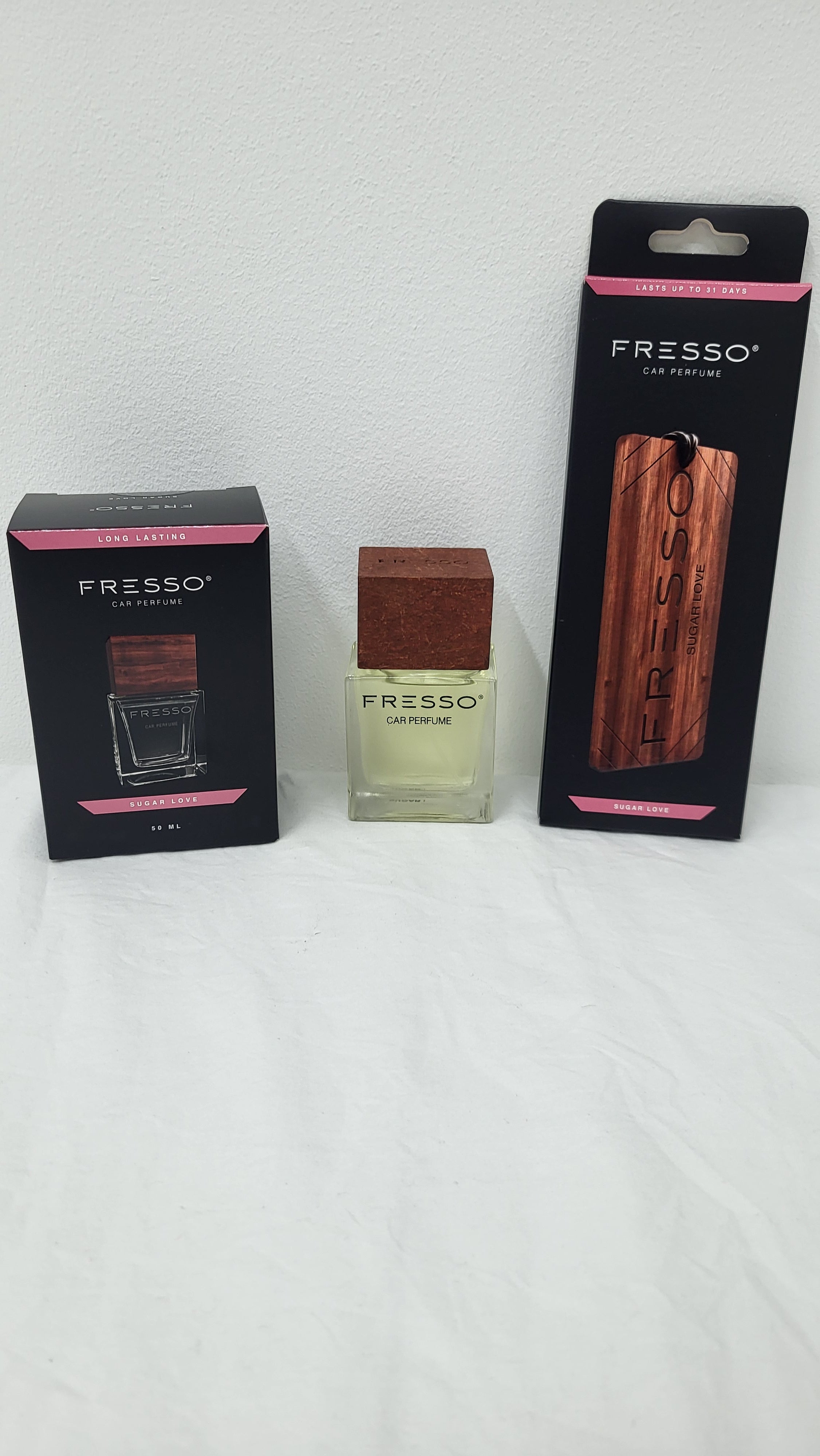 Fresso Car Perfume and Wooden Hanger SET
