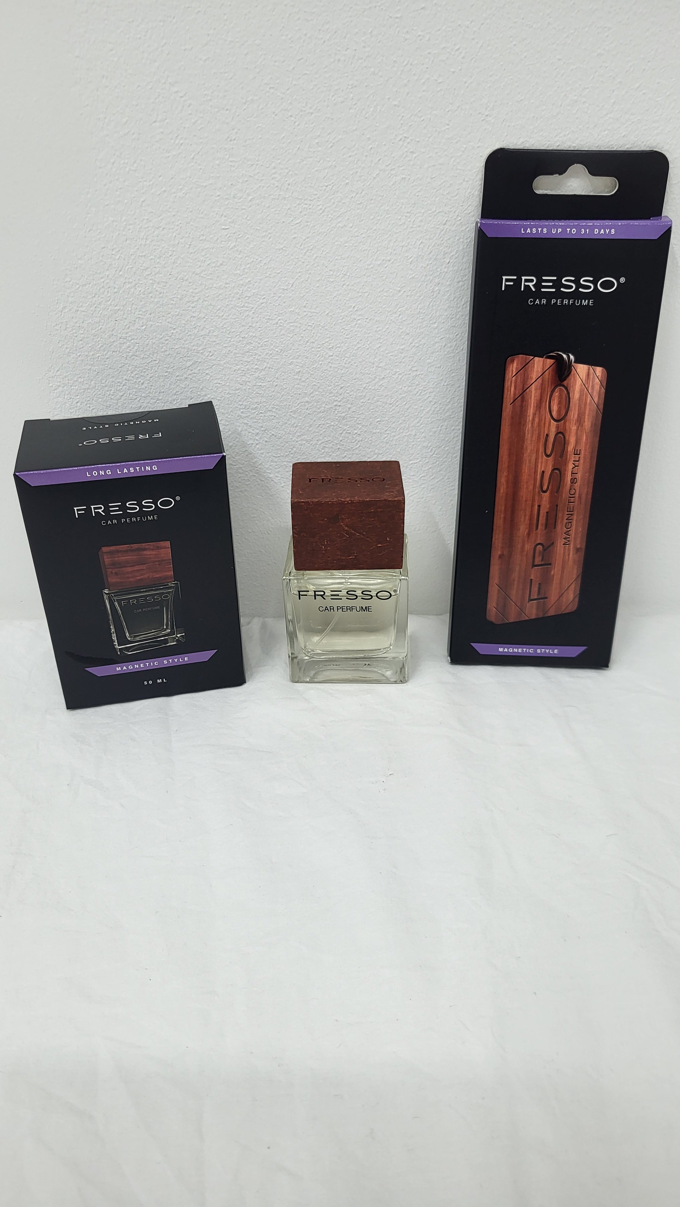 Fresso Car Perfume and Wooden Hanger SET
