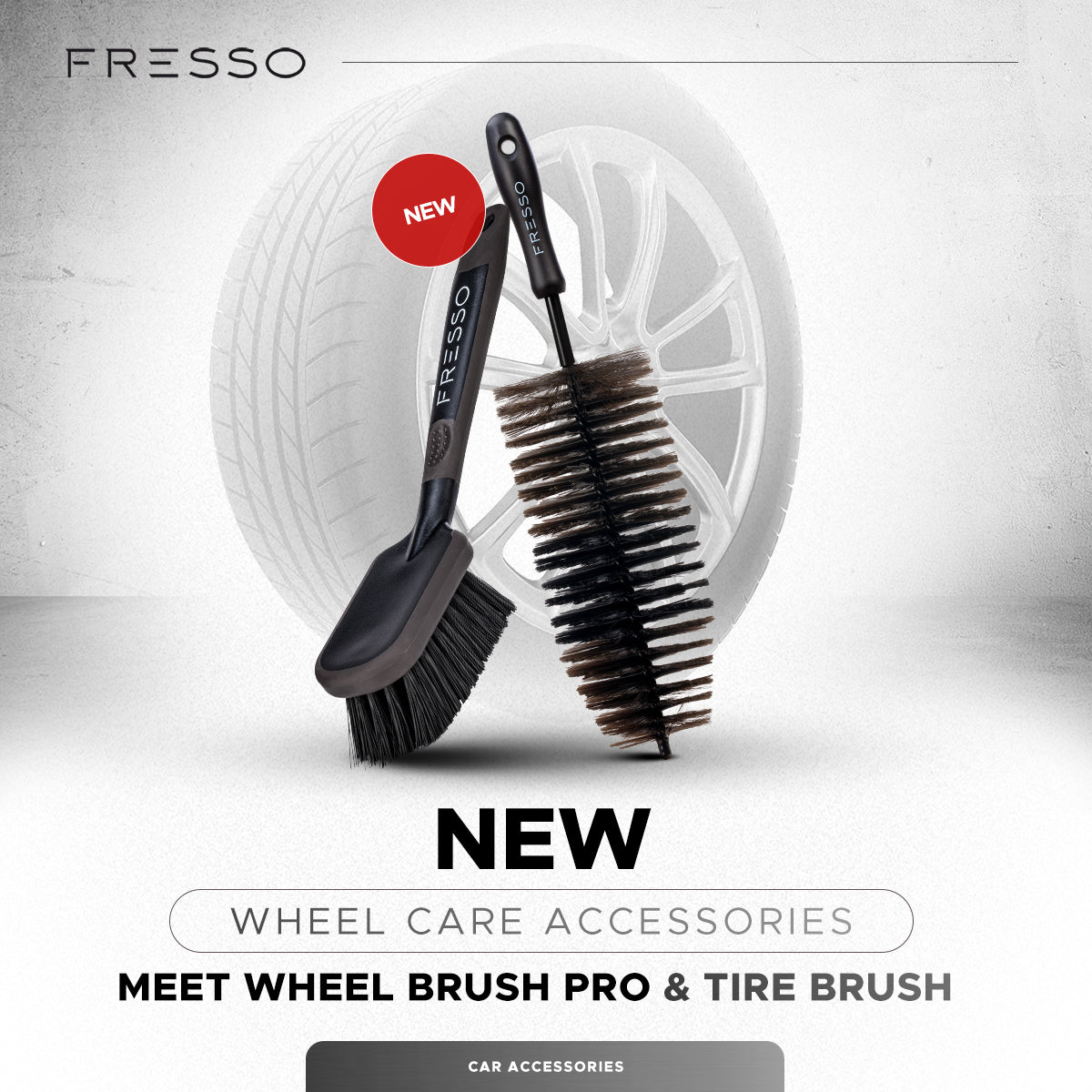Fresso Tire and Wheel Brush SET